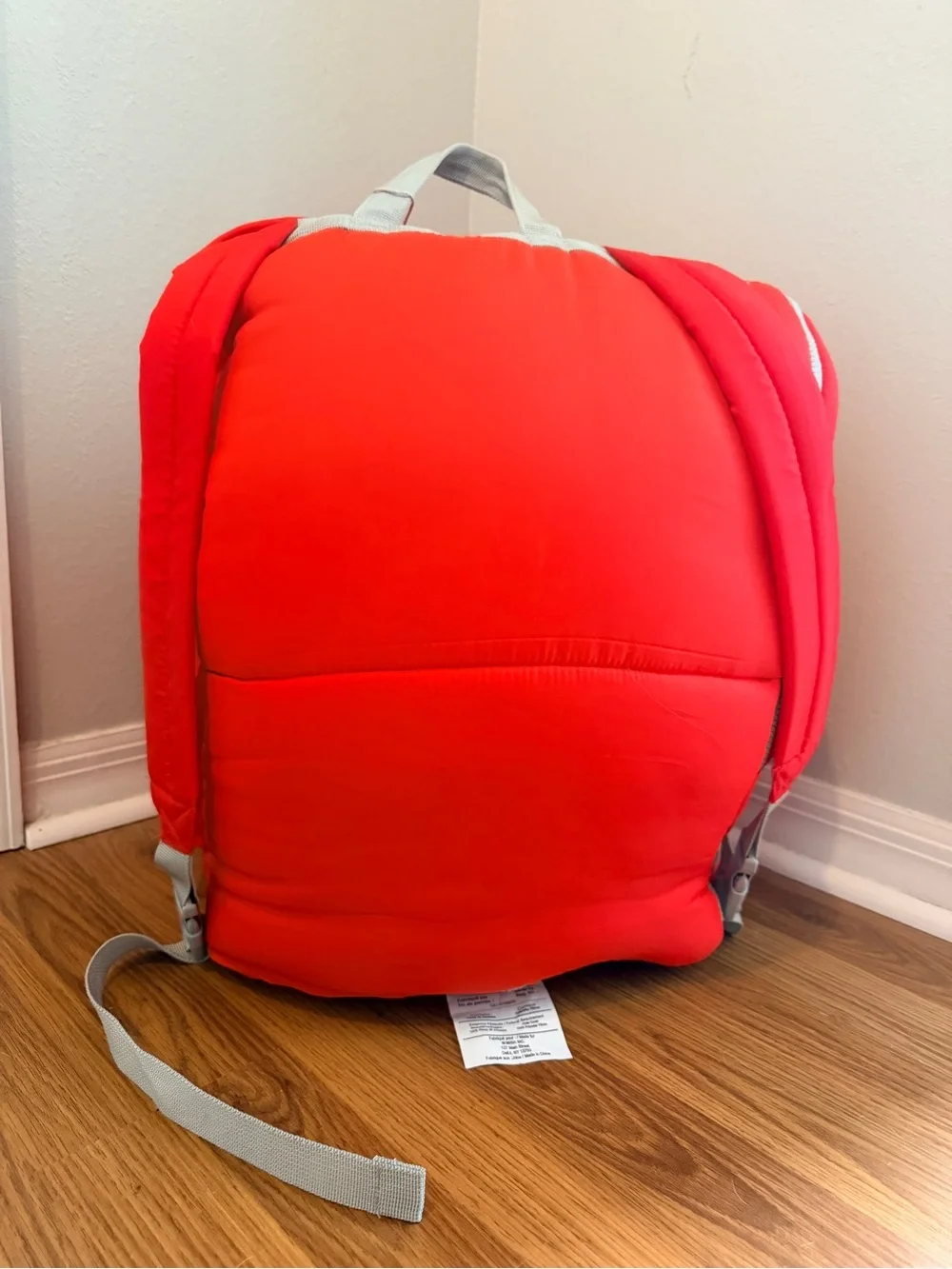 Kids Sleeping Bag & Backpack - Fiery Red / Sherpa Interior by Mimish